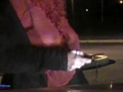 Amateur MILF Braless wearing her Sheer Red HOT Top all around Town 15/16