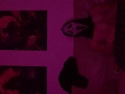 Ghostface you to watch him jerk off till he cums. |Halloween special| 10/16