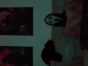 Ghostface you to watch him jerk off till he cums. |Halloween special| 11/16