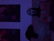 Ghostface you to watch him jerk off till he cums. |Halloween special| 14/16