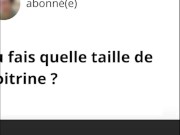 Devine la taille de mes seins - Française gros seins naturels 1/16