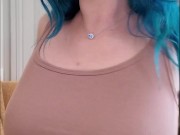 Devine la taille de mes seins - Française gros seins naturels 10/16