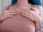 Devine la taille de mes seins - Française gros seins naturels 6/16