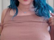 Devine la taille de mes seins - Française gros seins naturels 8/16