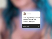 Je vous parle anal en me mettant un gode - Française excitée se gode 1/16