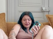 Je me gode sur la photo d'un abonné - Française orgasme dick pic 12/16