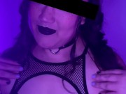 My First Dildo DP - Asian Goth Fucks Fat Ass and Pussy with Purple Dildos (Anal Creampie on OF) 1/16