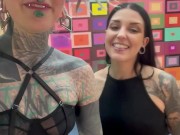 Hardcore BTS with Morea Black and Anuskatzz: Anal, Blowjobs, and Fuck Machine Fun! 2/16