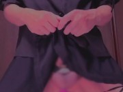 女装と貞操帯とピストンアナルバイブでドライオーガズム 8/16