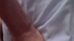 I put on a condom, watch some porn and fuck my bed