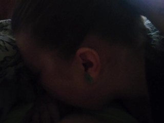 Sneaky blow job don’t get caught