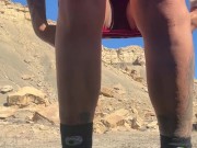 Piss Slut pissing in the outdoors by the moon! 2/16