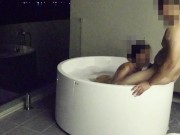 Asian couple having sex in an outdoor jacuzzi, someone is peeking. 2/16