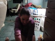 I suck out a nice load and then keep sucking my man afterwards! 1/16