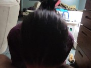 I suck out a nice load and then keep sucking my man afterwards! 14/16