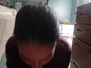 I suck out a nice load and then keep sucking my man afterwards! 6/16