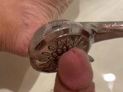Playing with the shower ending in big orgasm 15/16