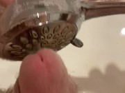 Playing with the shower ending in big orgasm 9/16
