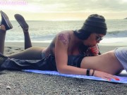 Beach Blowjob during Sunset 14/16