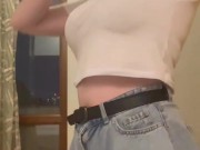 Sexy student shows off her big tits 10/16