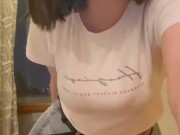 Sexy student shows off her big tits 3/16