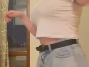 Sexy student shows off her big tits 7/16