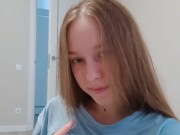 Pretty girl stroking her tits 6/16