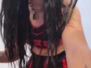 Slutty cheerleader solo masturbates 1/16