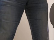 Hung, hairy, tattooed daddy pissing in public 15/16