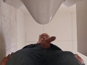 Hung, hairy, tattooed daddy pissing in public 5/16