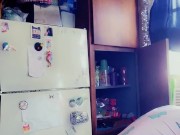 Tittys Almost Hanging Out Putting Dishes Away 11/16