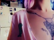 Tittys Almost Hanging Out Putting Dishes Away 5/16