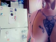 Tittys Almost Hanging Out Putting Dishes Away 6/16