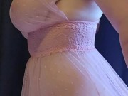 Skinny hit MILF shows off massive tits 3/16