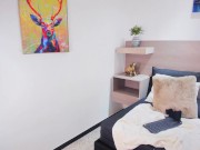 Cute innocent looking college girl shows her tits for money on the internet 12/16