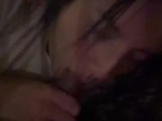 Sucking his dick outside on the balcony 👄😈 3/16