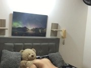 My hot neighbor masturbates with her teddy bear at her stepdad's house 12/16