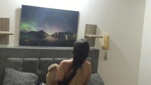 My hot neighbor masturbates with her teddy bear at her stepdad’s house