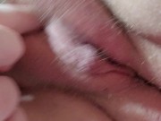 Chubby 21 year old college girl flicks her clit and cums 10/16