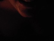 Hardcore blowjob in the Dark ended with facial 15/16