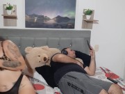 My horny stepsister masturbates in my room. 2/16