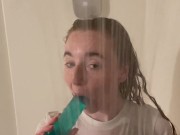 Sexy Redhead Rides Dildo In Shower| ONLYFANS LEOTHEREDHEAD 6/16