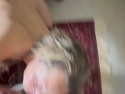 Her pussy was sore from night before, takes dick and cum on face 13/16