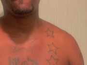 Flashing big black cock after work out at gym 13/16