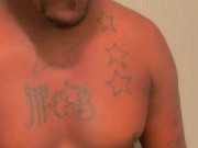 Flashing big black cock after work out at gym 5/16