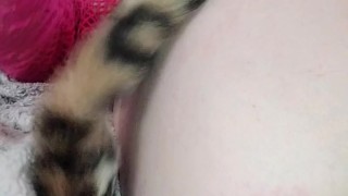 Neon Rave Babe Putting in Tail Butt Plug - Free Sex Video - RedTube