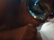 Late night Blowjob and cum swallow in a mask 5/16