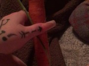 Carrot in pussy 1/16