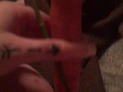 Carrot in pussy 16/16
