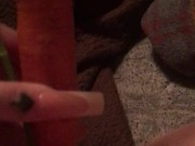 Carrot in pussy 7/16